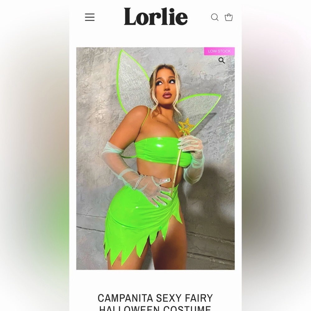 BRAND NEW Lorlie Sexy Fairy Tinkerbell Halloween Costume